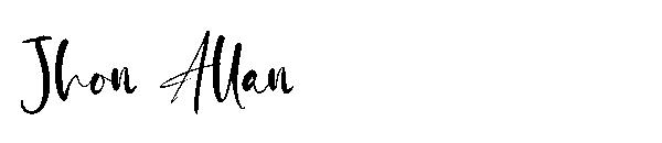 Jhon Allan字体