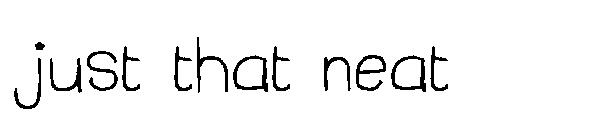 just that neat字体