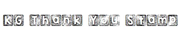 KG Thank You Stamp字体
