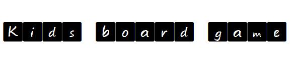 Kids board game字体