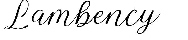Lambency字体