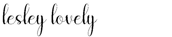 lesley lovely字体