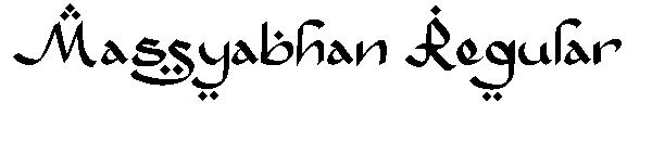 Massyabhan Regular字体