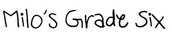 Milo's Grade Six字体