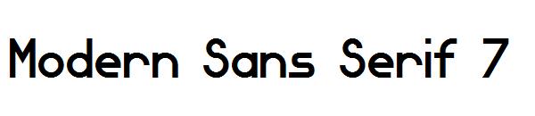 Modern Sans Serif 7字体