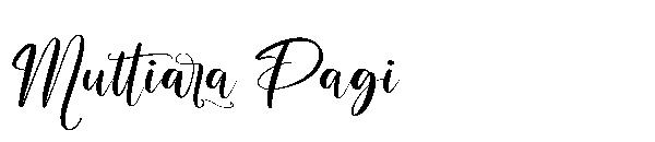 Muttiara Pagi字体