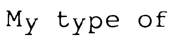 My type of字体