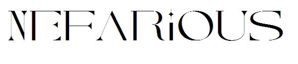 Nefarious字体