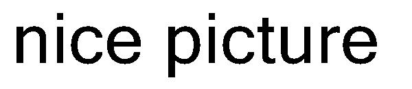 nice picture字体