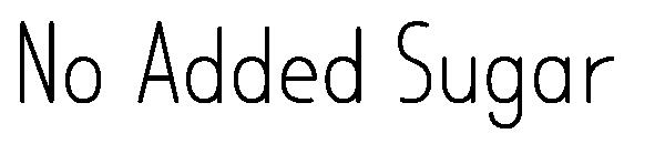 No Added Sugar字体