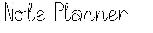Note Planner字体