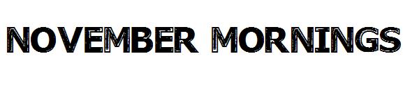 November Mornings字体