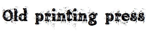 Old printing press字体