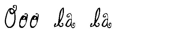 Ooo la la字体