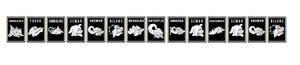 Perangko Wayang字体