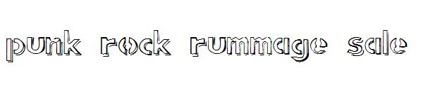 punk rock rummage sale字体