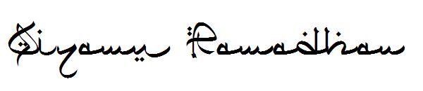Qiyamu Ramadhan字体