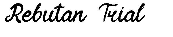 Rebutan Trial字体