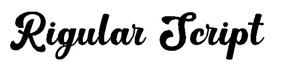 Rigular Script字体