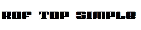 rof top simple字体