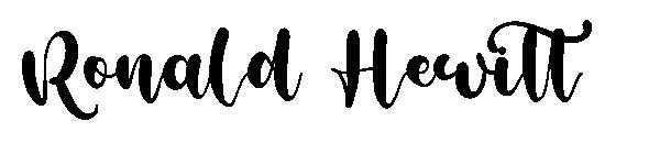 Ronald Hewitt字体