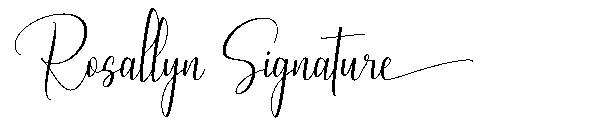 Rosallyn Signature字体