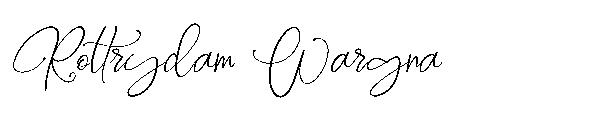 Rottrydam Wargna字体