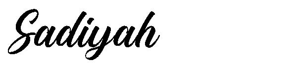 Sadiyah字体