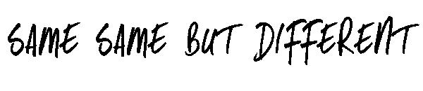 Same Same But Different字体