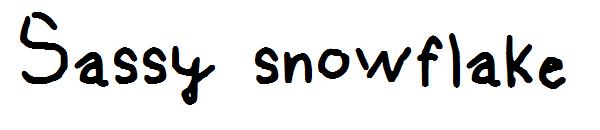Sassy snowflake字体