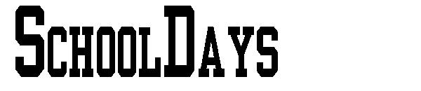 SchoolDays字体
