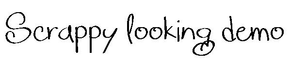 Scrappy looking demo字体