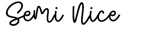 Semi Nice字体