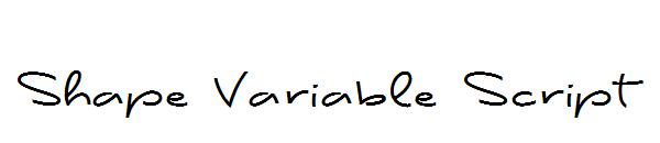 Shape Variable Script字体