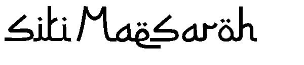 Siti Maesaroh字体