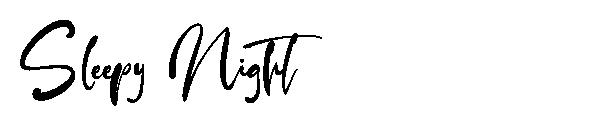 Sleepy Night字体
