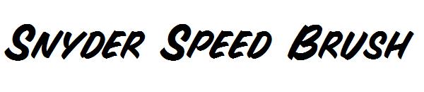 Snyder Speed Brush字体