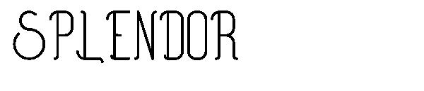 SPLENDOR字体