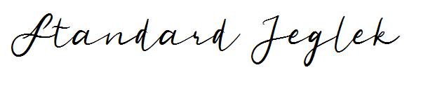 Standard Jeglek字体