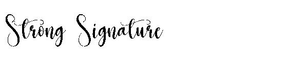 Strong Signature字体