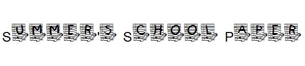 Summer's School Paper字体