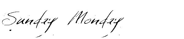 Sunday  Monday字体