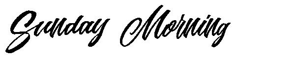 Sunday Morning字体