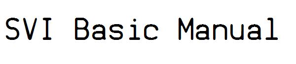 SVI Basic Manual字体