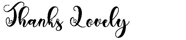 Thanks Lovely字体
