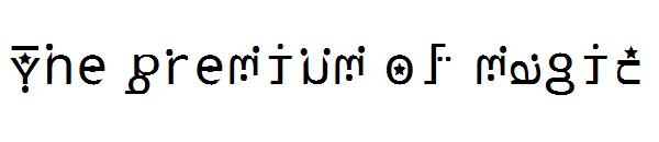 The premium of magic字体