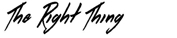 The Right Thing字体