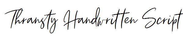 Thransty Handwritten Script字体