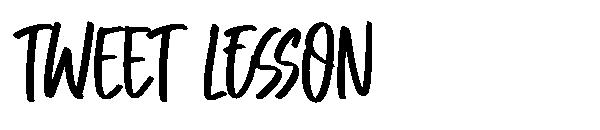 Tweet Lesson字体