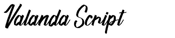 Valanda Script字体